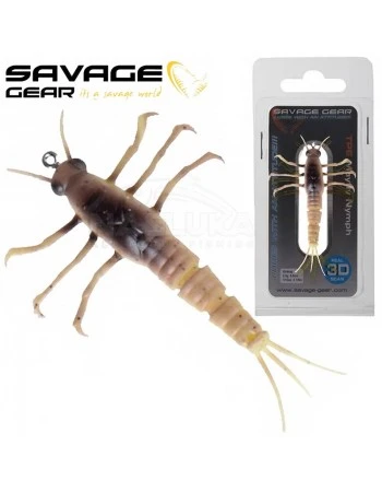 Изкуствена потъваща примамка Savage Gear 3D TPE Mayfly Nymph, 5см, 2.5г, Yellow