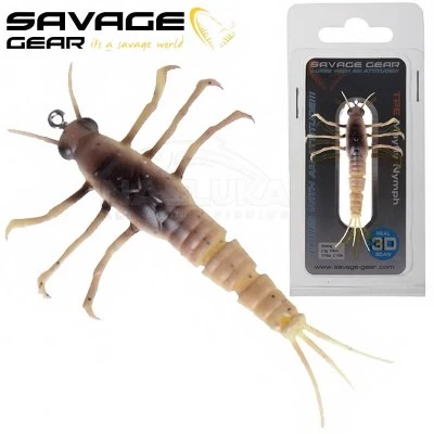 Изкуствена потъваща примамка Savage Gear 3D TPE Mayfly Nymph, 5см, 2.5г, Yellow