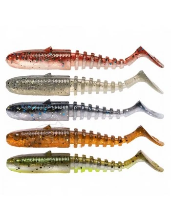 Сет силиконови шадове Savage Gear Gobster Shad, Clear Water Mix, 5 бр.