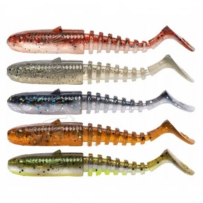 Сет силиконови шадове Savage Gear Gobster Shad, Clear Water Mix, 5 бр.