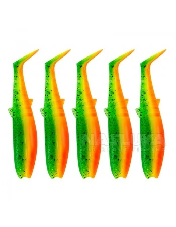 Комплект от 5 бр. силиконови примамки Savage Gear Cannibal Shad, 8см/5г, FireCracker