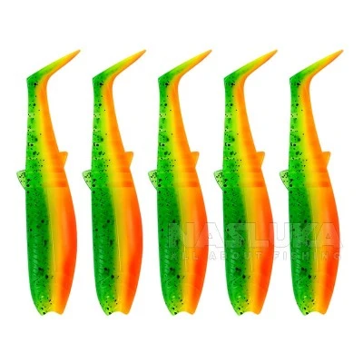 Комплект от 5 бр. силиконови примамки Savage Gear Cannibal Shad, 8см/5г, FireCracker
