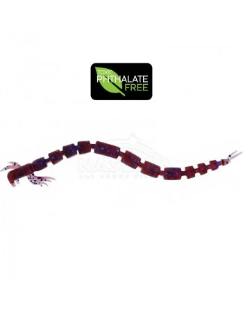 Силиконови червеи Westin Bloodteez Worm, 7.5см, цвят Indigo UV Red, 6 бр.