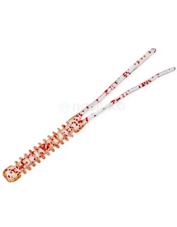 Силиконови морски червеи Hopper Tail - Pearl Red Glitter, 52мм, 12 бр.