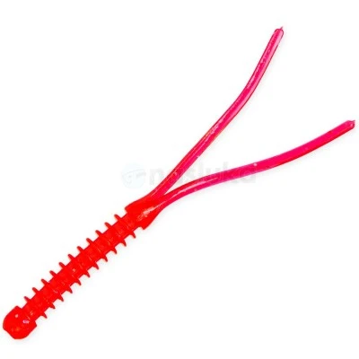 Силиконови морски червеи Hopper Tail - Red, 52мм, 12 бр.