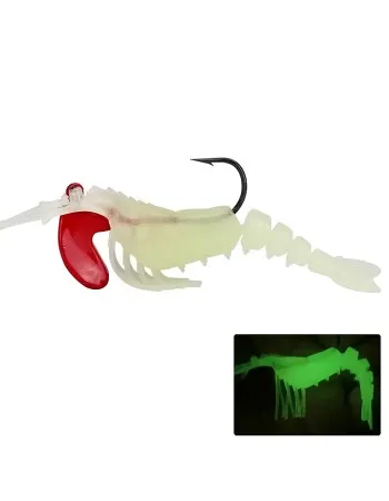 Силиконова примамка, скарида, 7 см, цвят White