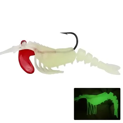 Силиконова примамка, скарида, 7 см, цвят White