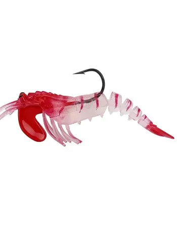 Силиконова примамка, скарида, 7 см, цвят Red 01