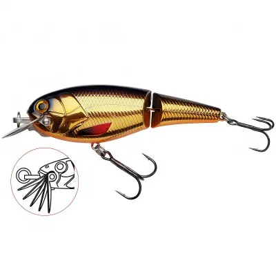 Двуделен плаващ воблер Abu Garcia Beast Hi-Lo Jointed Floating, 120 мм, 47 г, Gold Black Orange