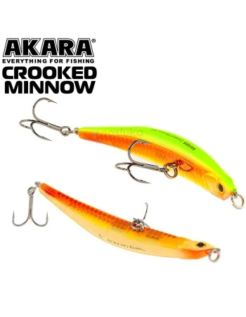 Akara Crooked Minnow - плаващ воблер 90 мм, 7 г, цвят A148