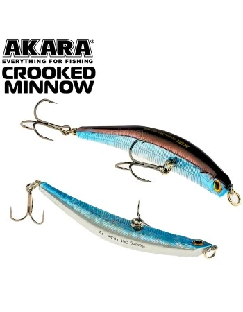 Akara Crooked Minnow - плаващ воблер 90 мм, 7 г, цвят A158