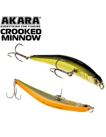 Akara Crooked Minnow - плаващ воблер 90 мм, 7 г, цвят A83