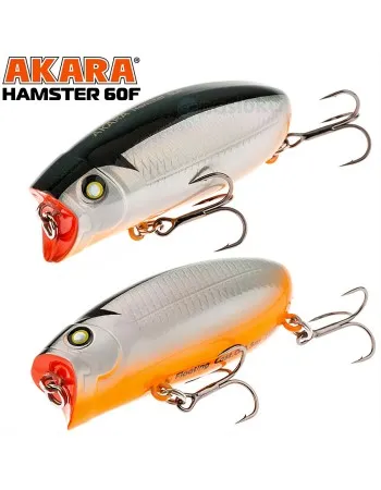 Воблер-Попер Akara Hamster 60F, 10 г, цвят A23