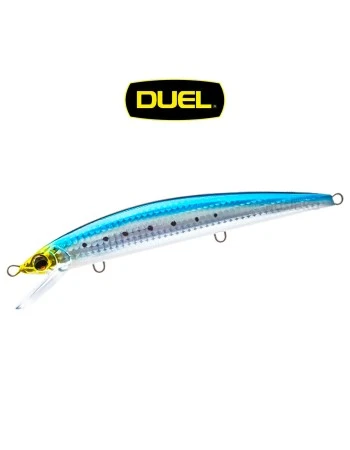 Плаващ морски воблер Duel Aile Magnet TG Minnow Slim F, 145мм, 30г, цвят HIW