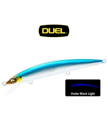 Плаващ морски воблер Duel Aile Magnet TG Minnow Slim F, 120мм, 17г, цвят MKBK