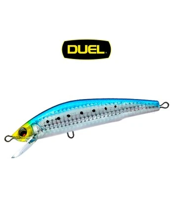 Плаващ морски воблер Duel Aile Magnet TG Minnow F, 105мм, 18г, цвят HIW