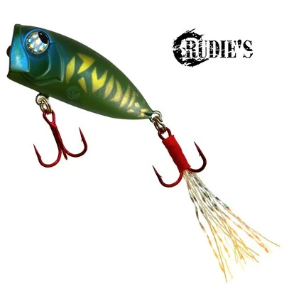 Воблер-попер Rudie's Meba Popper Z 35мм, 3.5г, цвят Moss Green Gold