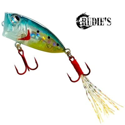 Воблер-попер Rudie's Meba Popper Z 35мм, 3.5г, цвят Sardine