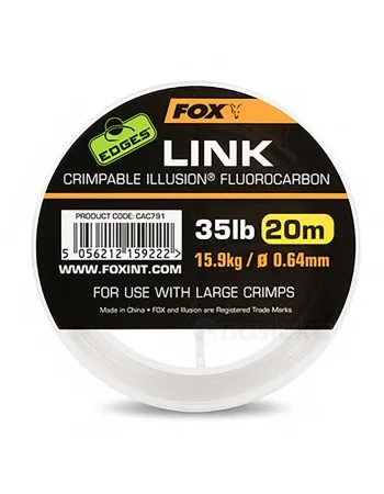 Флуорокарбоново влакно за поводи Fox Link Crimpable Illuson, 20 м
