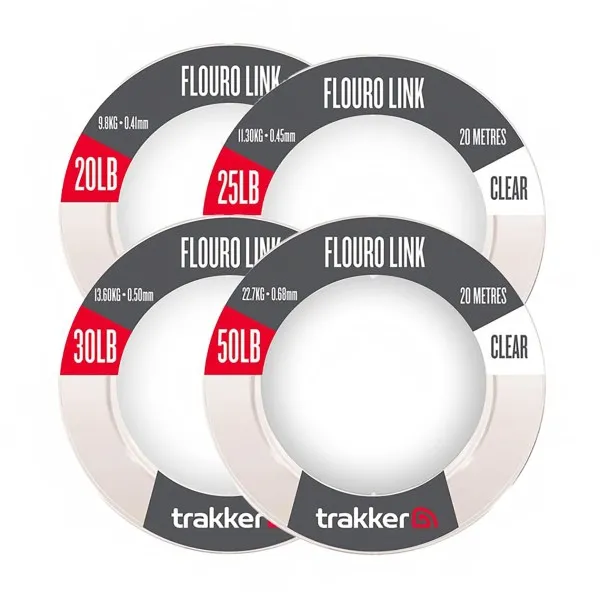 Флуорокарбонов повод за монтажи Trakker Fluoro Link, Clear, 20 м — снимка 2