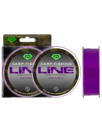 Carp Pro Carp Fishing Line, Deep Purple - Влакно с флуорокарбоново покритие, 300м
