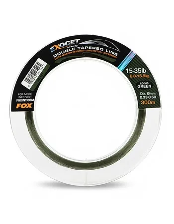 Конусовидно шаранджийско влакно Fox Exocet Pro Double Tapered Line, Lo-Vis Green, 300 м