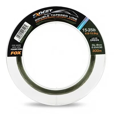 Конусовидно шаранджийско влакно Fox Exocet Pro Double Tapered Line, Lo-Vis Green, 300 м