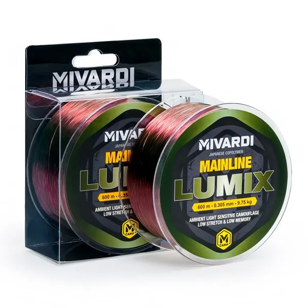 Монофилно шаранджийско влакно Mivardi Lumix, Brown, 600 м — снимка 1