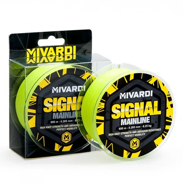 Монофилно влакно за шаран Mivardi Signal Mainline, Yellow, 1200 м — снимка 1