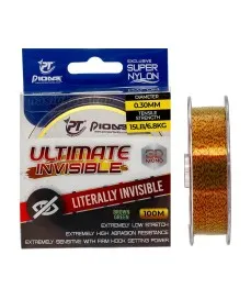 3D монофилно влакно Pioneer Ultimate Invisible, 100 м, Brown Green