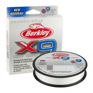 Плетено 9-нишково влакно Berkley x9 Braid Tresse, 150 м, цвят Crystal Плетено 9-нишково влакно Berkley x9 Braid Tresse, 150 м, цвят Crystal