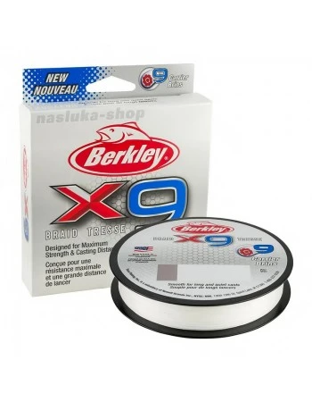 Плетено 9-нишково влакно Berkley x9 Braid Tresse, 150м, цвят Crystal