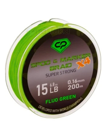 Плетено шаранско влакно Carp Pro Spod & Marker Braid X4, Fluo Green, 200м