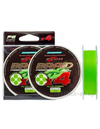 Плетено влакно за фидер Flagman Squadron Flow Feeder Braid x4, 150м, Fluo Green