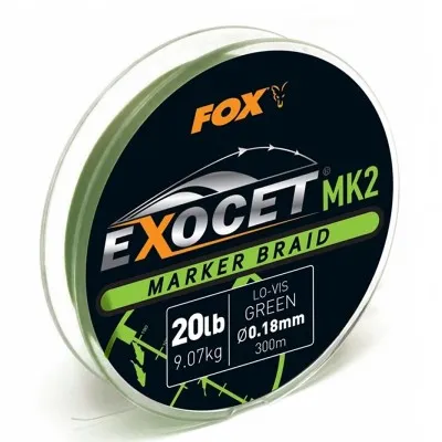 Плетено влакно за маркер Fox Exocet Marker Braid MK2, Green, 300 м