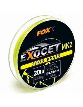 Плетено влакно за спод Fox Exocet Spod Braid MK2, Yellow, 300 м