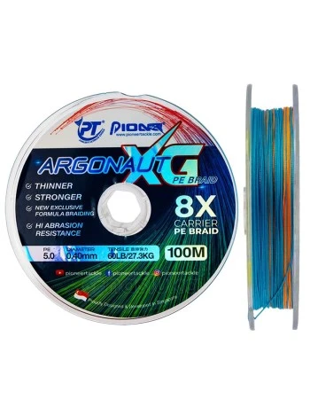 Pioneer Argonaut XG 8x, Multicolor - Плетено 8-нишково влакно, 100м