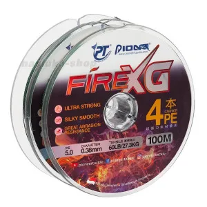 Плетено 4-нишково влакно Pioneer Fire XG 4x, 200 м, Dark Green Плетено 4-нишково влакно Pioneer Fire XG 4x, 200 м, Dark Green