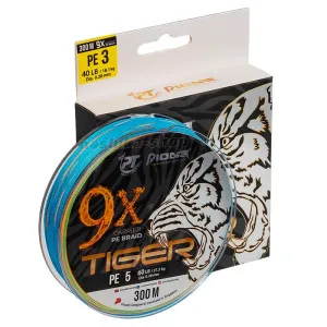 Плетено 9-нишково влакно Pioneer Tiger 9x, 300 м, Multicolor Плетено 9-нишково влакно Pioneer Tiger 9x, 300 м, Multicolor