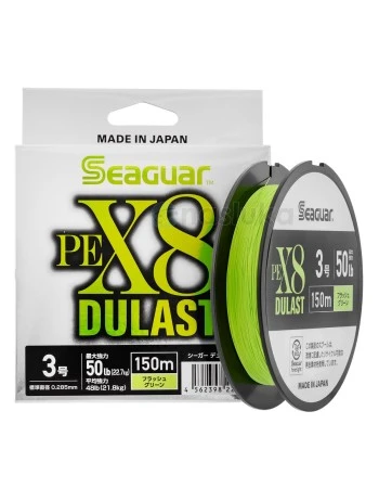 Seaguar Dulast PEx8, Flash Green - 8-нишков японски брейд, 150м