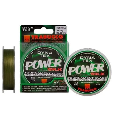 Плетено влакно Trabucco Dyna Tex Power Silk, 100м, Moss Green