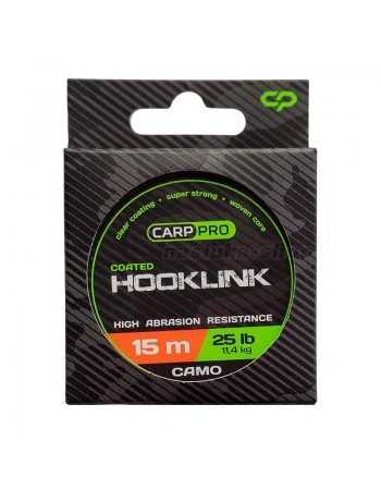 Плетено влакно с покритие Carp Pro Coated Hooklink, 15м, Camo
