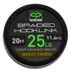 CP Delight Braided Hooklink Sinking, Weedy Green - Потъващо влакно за шарански поводи, 20м