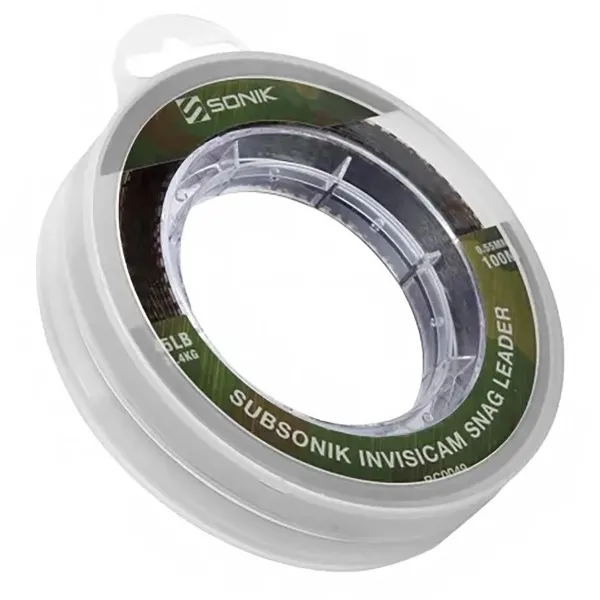 Монофилен снаг лидер Sonik Subsonik Invisicam Snag Leader, Green, 100 м — снимка 1