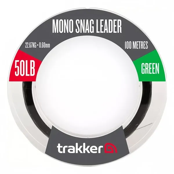 Монофилно влакно за поводи Trakker Mono Snag Leader, Green, 100 м — снимка 1