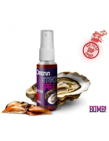 Спрей за изкуствени примамки и стръв Delphin Stinx Spray Oyster 30мл, Red