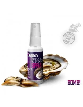 Спрей за изкуствени примамки и стръв Delphin Stinx Spray Oyster 30мл, Transparent