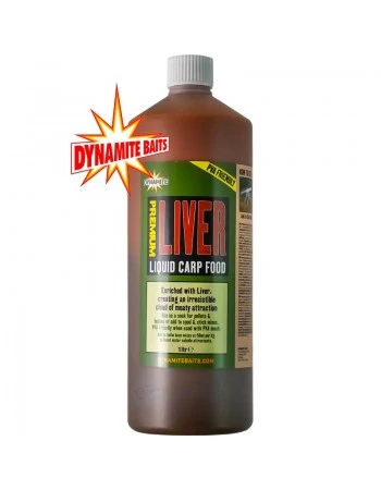 Течна храна - атрактант Dynamite Baits Liquid Carp Food, 1л, Liver