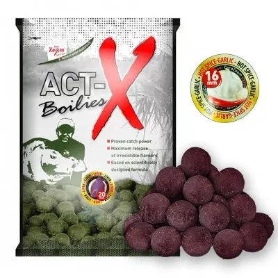 Протеинови топчета Carp Zoom Act-X Boilies, 20 мм, 800 г, Hot Spice/Garlic