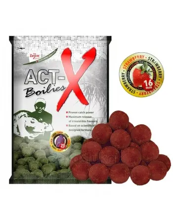 Протеинови топчета Carp Zoom Act-X Boilies, 16 мм, 800 г, Strawberry